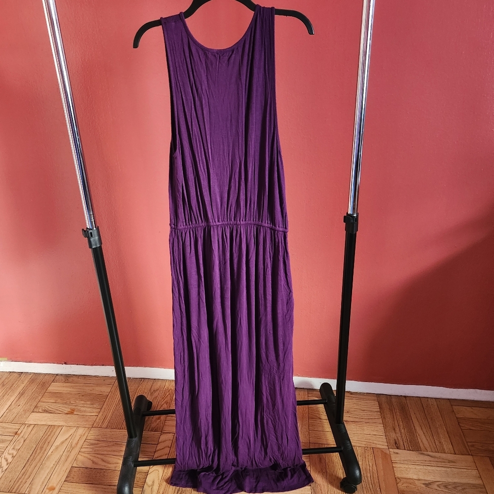 Purple Sleeveless Maxi Dress